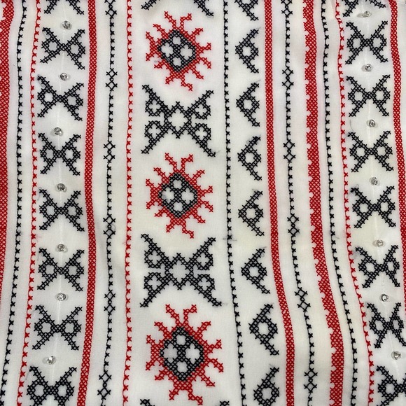 Sam Edelman*Womens Medium Slip Dress*Cross Stitch Design*Embellished*Light - Picture 2 of 10